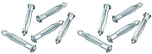 Molly Chevilles Métalliques à Expansion avec Vis M5 Ø 5 x 75mm Jeu de 10 Pièces M16206-XJ Gris (Lot de 2)