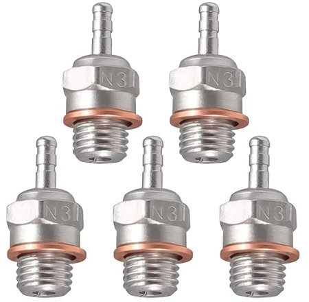 5Packs RC Glühkerze 7017#3 N3 Medium Hot Spark Nitro Motor Teile ersetzen OS 8 kompatibel mit Kyosho Redcat HPI HSP 1/8 1/10 RC Auto Truck Buggy