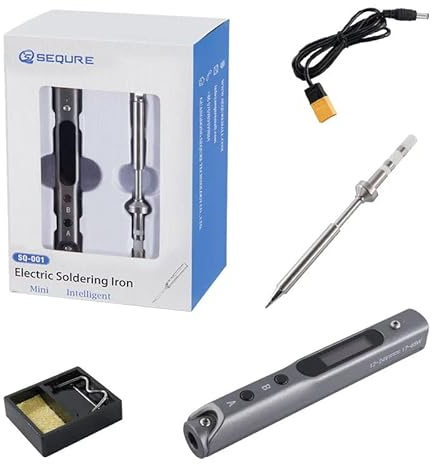 SQ001 Portable Electric Soldering Iron/Tech Grey/TS-B2 / No Bag