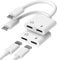 Dual Lightning Jack Dongle for iPhone Headphone Adapter 2in1(2pack)Audio Charge Splitter Cable for Apple MFI Certified 14 13 12 11 Pro Max Mini 7 8plus X XS XR for Ipad Earphone AUX Charging Converter