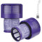 2 Piezas Filtro Compatible con Dyson V10，con cepillo de limpieza de 1 pieza，Compatible Filtro de repuesto para aspiradoras Dyson serie V10 Cyclone，Filtro de repuesto lavable y reutilizable.