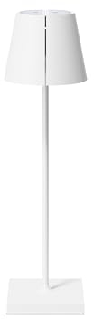 SIGOR Nuindie tango - Dimmbare LED Akku-Tischleuchte mit schwenkbarem Leuchtenkopf, Höhe 38 cm, aufladbar mit USB-C, 12 h Leuchtdauer, schneeweiß
