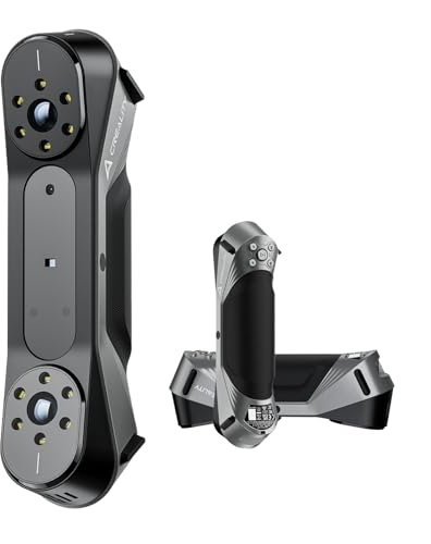 Creality CR-Scan Raptor 3D-Scanner, 0,02 mm messtechnische Genauigkeit, 60 fps Scangeschwindigkeit Anti-Shaking Scannen, Blau- und Infrarotlichtscanner, Scannen zwischen 5–2000 mm