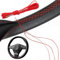 Cubierta de Volante de Cuero de Microfibra,Cubiertas del Volante de Bricolaje,Hechas de Cuero Suave en el Volante del Automóvil,Cubierta Volante para Coser,38CM