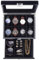 ProCase Uhrenbox mit 8 Fächern, Uhrenkasten Uhrenkoffer mit Glasdeckel Uhrenkissen, Uhrenschatulle für Schmuck Ringe Armbänder Halsketten - 8 Slot, Schwarz