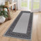 Cozy Haven Athena Runner Rug – Large Non-Slip Washable Carpet for Living Room, Bedroom, Hallway, Lounge, Dining, Kitchen, Modern Indoor Long Floor Runners (Grey & Black, 66x120 cm)