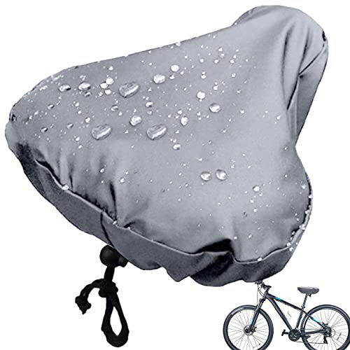 Raypontia Fahrradsitzbezug - 27 X 24 cm Fahrradsattel Regenschutz,Fahrradsitzbezug Vor Regen Aus Stoff,PVC-Schicht,Regen Fahrradsattel Überzug Wasserdicht,Fahrrad-sattelbezug Regen Unisex,Gray