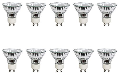 NCC-Licht 10 x Halogen Leuchtmittel Reflektor Halogenlampe GU10 35W 230V warmweiß dimmbar 35° flood 35 Watt