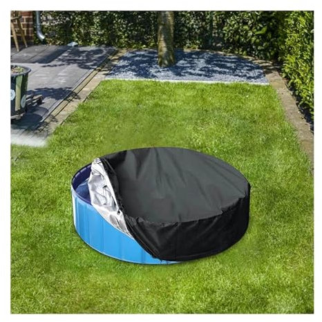 JKELPV Bâche de Protection Couverture de Piscine Ronde de 162 cm, Grande Taille, Mini-Plage, étanche, Anti-poussière et Anti-Pluie hivernage Piscine