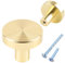 Kalolary 12 Pack Cabinet Knobs Round Mushroom Single Hole Drawer Knobs Furniture Knobs for Door Cupboard Kitchen Pull Handle with Screws (Gold)