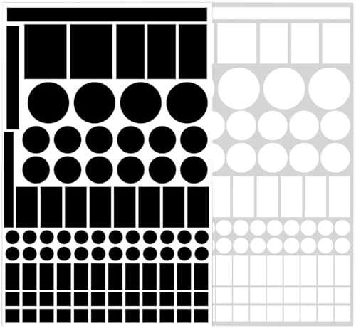 2 Sheets Light Blocking Stickers, Blackout Stickers for Electronic LED Dimming,Black and White Light Dimming Led Cover.