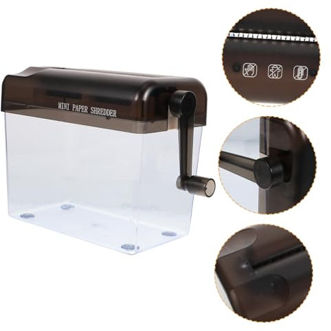 GRIRIW Manueller Aktenvernichter Tragbarer Hand Aktenvernichter Für Zuhause Und Büro Kompakter Desktop Papierschredder Für Dokumentenvernichtung Und Heimbedarf