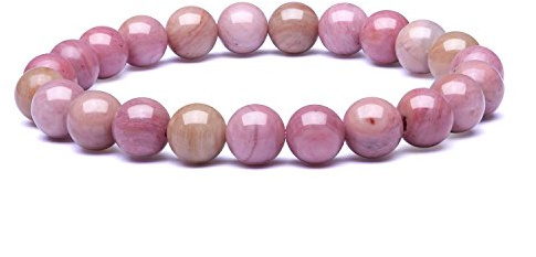 Candyfancy Lavastein Aquamarin Bergkristall Perlenarmband Cyanit Armband Perlen 8MM Beads Elastisch Natürlich Stein Armbänder Damen Herren