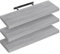 WOLTU Wandboard 3er Wandregal CD DVD Regal Bücherregal Schweberegal Holz Board 70x22.9x3.8cm grau Eiche für Büro, Wohnzimmer, Schlafzimmer, Küche RG9369grei-3