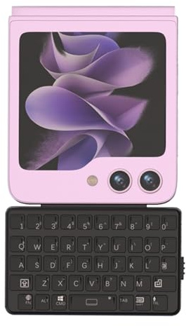 EXknight Magnetic Keyboard Kit for Samsung Galaxy Z Flip Series - Mini Bluetooth Keyboard and 3D Printed Backplate (Z Flip 7)