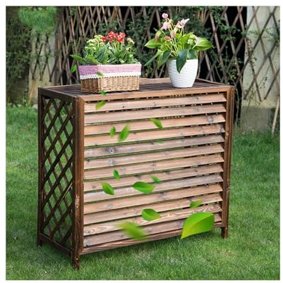 Abdeckung für Klimaanlage, Wärmepumpe, Versteck, dekorativer Schutz für Klimaanlage, Balkon, Terrasse, Garten, wasserdicht (85 x 35 x 75 cm)