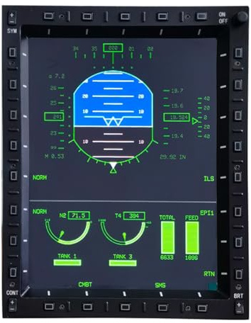 TinyWizTo 10,4-Zoll-LCD-MFCD-Display In Militärqualität, Multifunktionales Farbpanel In Voller Größe Für PC-Flugsimulatoren, Kompatibel Mit JF-17, F/A-18 Und F16, Simulations-Flugcockpit-Display