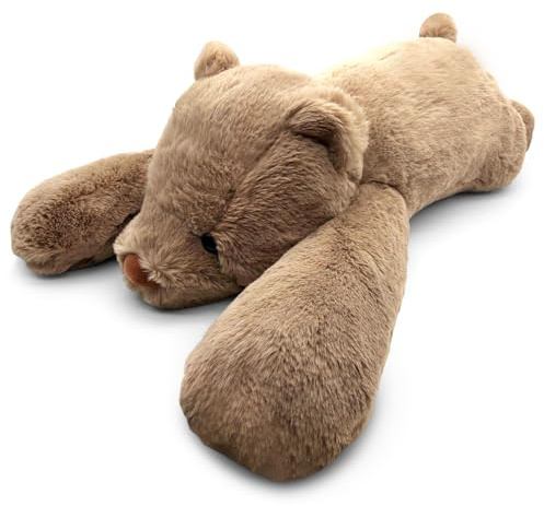 WESOPAN 60cm Beschwerter Teddybär, 1,5 kg Gewicht Kuscheltier für Erwachsene und Kinder Weihnachten, Geburtstage und Feiertage Geschenk