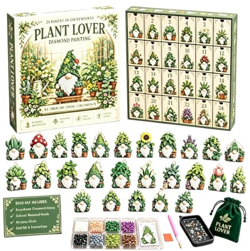 Weihnachts-Countdown 24 Tage Edelstein Gemälde Komplettset