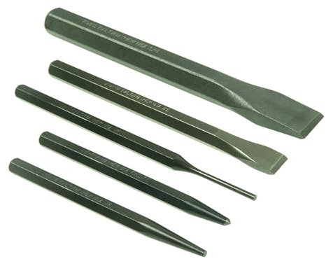 Mayhew 90402 Carded Punch and Chisel Set, 5-Piece