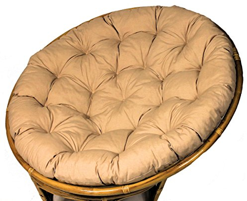 Rattani Polster für Papasansessel, Auflage, Ersatzpolster Papasan D 120 cm, Stoff Loneta beige, Made in EU