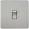 Knightsbridge SF2000BC Screwless 10 A 1-Gang 2 Way Switch, Brushed Chrome