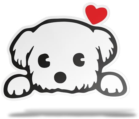 erreinge Aufkleber Maltese Shaped Adhesive PVC für Abziehbild Tapete Auto Moto Helm Camper Laptop - 15 cm