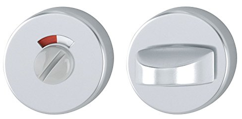 HOPPE Rund-Rosette Durchmesser 53 mm | Aluminium silber eloxiert | WC/Bad | 1 Paar