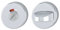 HOPPE Rund-Rosette Durchmesser 53 mm | Aluminium silber eloxiert | WC/Bad | 1 Paar