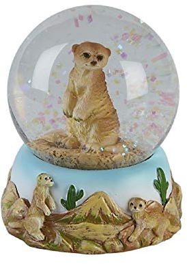 Ravensden Glitzerkugel Erdmännchen Schneekugel Tier Tiere Schneekugeln Erdmann