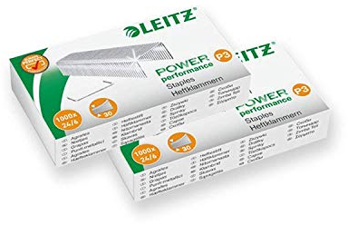 Leitz 55700000 Heftklammer (24/6 mm) 1000 Stück verzinkt (2 Packungen, 24/6mm)
