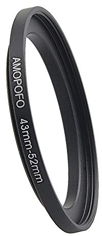 Step-Up-Ringfilteradapter für Canon Nik NEX M4/3 UV, ND, CPL, 43-52 mm Step-Up-Ring-Adapter