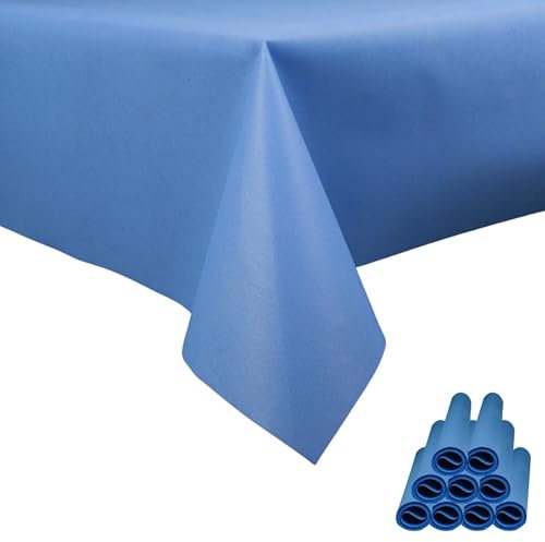Sensalux Tischdecke, abwaschbar, Vorteilspack, 10 Stück, 1,18m x 2,5m, Hellblau