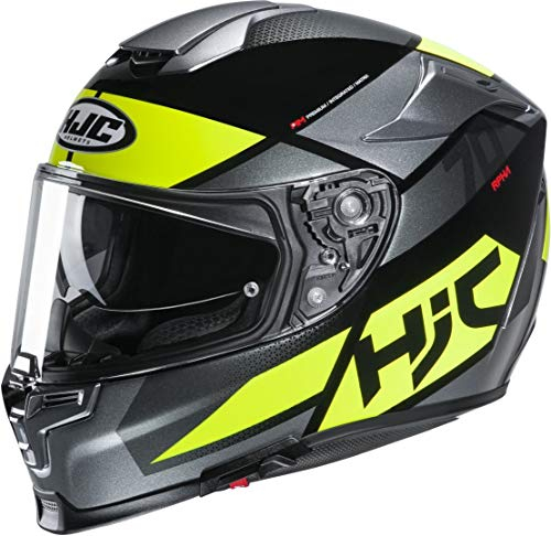 HJC Helmets Herren Nc Motorrad Helm, Schwarz/Gelb, L
