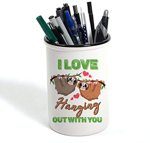 I Love Hanging Out with You Themed Funny Pencil Pot Pencil Holder Birthday/Valentine Gift.