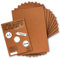 100x Vintage Kraftpapier in Orange/Rostrot - DIN A5-21 x 14,8 cm - nachhaltiges natürlich gefärbtes Orange/Rostrot Recycling-Papier, ökologisch Bastel-Karton Einzel-Karte - NEUSER PAPIER