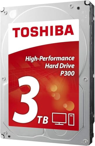 Toshiba P300 3TB Interne Festplatte HDKPC08ZKA01 3,5 Zoll HDD SATA3 7200RPM (Generalüberholt)