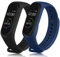Senka 2 Pack Correas Compatible con Xiaomi Mi Band 4 Xiaomi Mi Band 3,Coloridos Suave Silicona Pulseras de Repuesto para Xiaomi Mi Smart Band 4 y Xiaomi Mi Smart Band 3 (2colors-D)