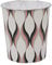 JVL Small Spiral Waste Paper Bin,24.5cm x 26.5cm Approx, Light Pink/Grey, One Size