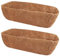 Hanging Basket Liner Outdoor Planter Liners Round Coco Fiber Liner Pre-Formed Replacement Basket Shaped Liner Natural Coconut Fiber Liner for Flower Pot Garden Vegetables Less Watering 24 Inch 2 Pack