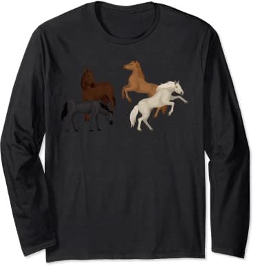 Lustiges Pferde-Motiv mit lustigem Aufdruck Langarmshirt