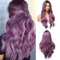 Esmee 24 Pouces Violet Perruque Longue Ondulée pour les Femmes Cheveux Naturels Synthétiques Perruques Résistantes à la Chaleur pour la Fête Quotidienne Cosplay Utilisation.