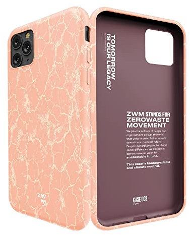 ZWM Handyhülle iPhone 11 Pro, Umweltfreundliche Handyhülle, Dünn und Schützend, 100% Pflanzliches Material, Kompostierbar und Biologisch abbaubar Pure Design