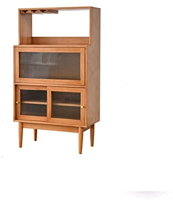 WAOCEO Weinregale Sideboard Kleiner Haushalt Retro Sideboard Wine Cabinet Restaurant Schranklagerstange barschrank