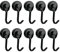 Magnethaken, 10 Stück Schwarz Magnethaken Extra Stark,20mm Black Magnet Haken,Magnet Haken Drehbar hält 30LBS (13KG) Super Starker Magnete mit Haken Drehbar und Schwenkbar (20mm,black)