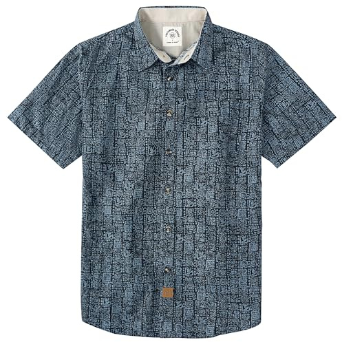 Dubinik® Freizeithemden für Herren Kurzarm Button Down Hemd aus Baumwolle mit Regular Fit