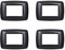 4 Pezzi Placche Compatibile Con Bticino Living, Placche Plastica Bombata (3 Posti/Moduli,Acciaio Scuro)
