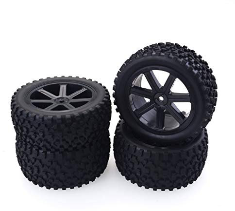 [Fernbedienung Spielzeugteile] 4 STÜCKE 1/10 RC Auto Gummireifen Kunststoffräder for Redcat HSP HPI Hobbyking Traxxas Losi VRX LRP ZD Racing 1/10 Buggy - sievironmentell freundliche Materialien