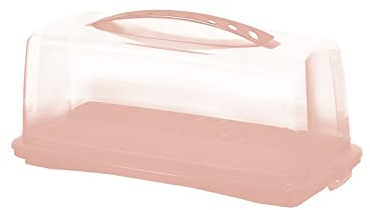 Rotho Fresh Kuchenbehälter mit Haube und Tragegriff, lebensmittelechter Kunststoff (PP) BPA-frei, pink, (36.0 x 16.5 x 16.5 cm)