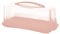 Rotho Fresh Kuchenbehälter mit Haube und Tragegriff, lebensmittelechter Kunststoff (PP) BPA-frei, pink, (36.0 x 16.5 x 16.5 cm)